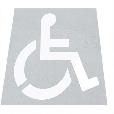 Pochoir pour personnes handicapées, pochoir réutilisable en silicone pour parking, pochoir pliable pour places de parking réservées aux personnes handicapées, moule pour gabarit pour personnes handica (1/5)