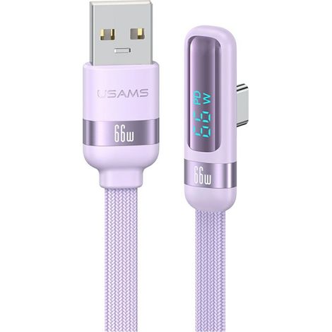 Cavo USB-A/USB-C Usams US-SJ651 da 66 W, 1,2 m, viola (1/4)