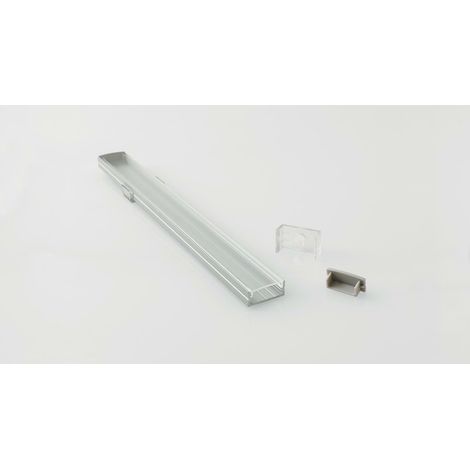 Nobile illuminazione profilo alluminio 2mt per striscia led diffusore trasparente barra/strip/3e
