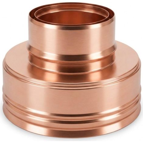 Maka Riduzione Piatta Canna Fumaria Doppia Parete Aria Inox Rame Ø 150 a 130 mm (1/5)