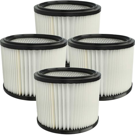 vhbw 4x filtro a pieghe piatte sostituisce Starmix FPP 5000 HEPA WS, 460475 per aspiratore umido/secco - nero / bianco 5000 cm²