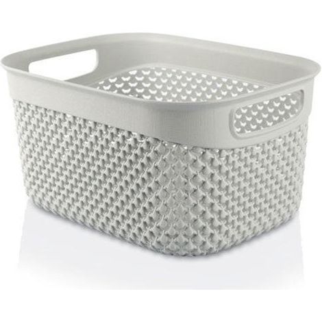 Cestino portaoggetti no-name m-162-icegray plastica 3,3 l (1/2)