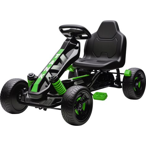Pédales de kart pour enfants +3 ans Embrague Automático Freno Ruedas Antideslizantes EVA Marco Metálico Vert