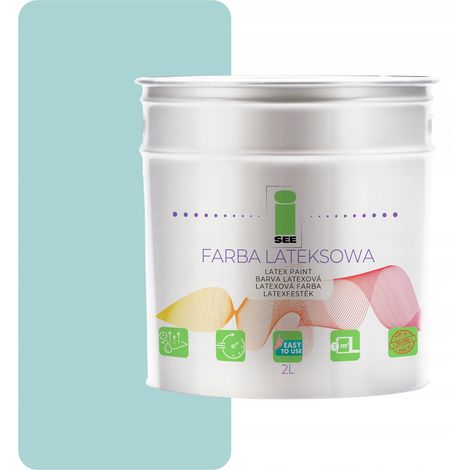 PITTURA MURALE IN LATTICE PER INTERNI BLU TURCHESE 2L POLONIA (1/5)