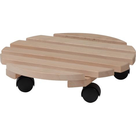 Siena Garden Holz-Rolluntersetzer Buche rund - Ø 35 cm