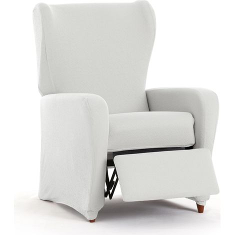 Housse de canapé bi-élastique pour Fauteuil Relax Couleur Blanc Design Harlem (1/5)