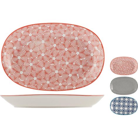 Plato ovalado con estampado