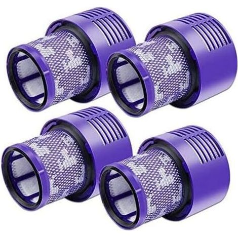 Packung mit 4 V10 Filtern für Dyson Staubsauger, Packung mit 4 Ersatzfiltern für Dyson V10, V10 Absolute, V10 Animal, V10 Motorhead, SV12 Staubsauger, Ersatzteilnummer 969082-01. (1/5)