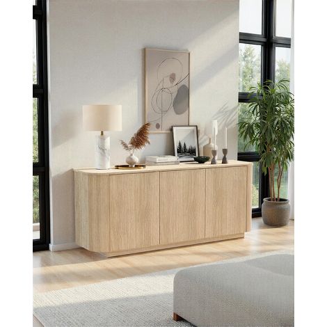 Buffet/bahut contemporain 180 cm chêne clair Adria (1/5)