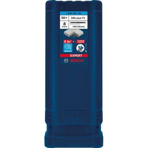 Punta trapano Bosch SDS-plus 7x 8x100x165mm 50St EXPERT