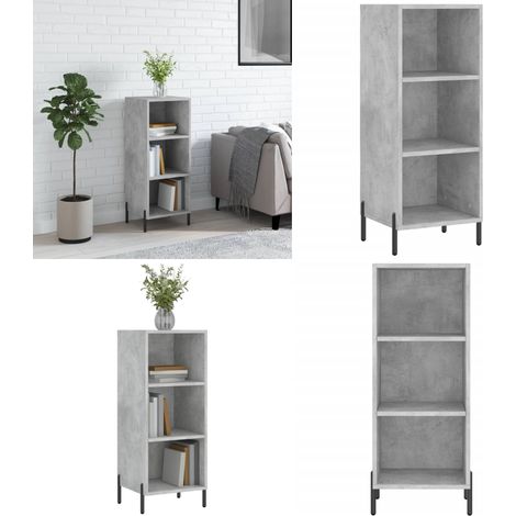Sideboard Betongrau 34,5x32,5x90 cm Holzwerkstoff - Schreibtisch - Sideboard - Wohnzimmermöbel - Holzmöbel - Grau - Home & Living (1/5)