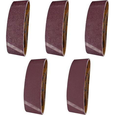 20 bandes abrasives 75 x 533 mm, bandes abrasives pour ponçage et polissage avec ponceuse à bande (4 grains : 40/60/80/120/180) (1/4)