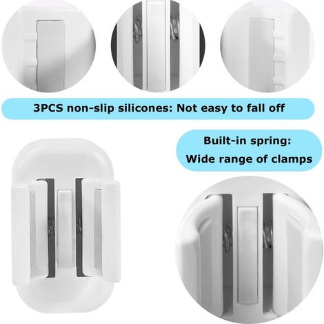 Porte-Brosse à Dents 2PCS Mural, Organisateur de Brosse à Dents électrique Auto-adhésif pour Salle de Bain, Support Multifonction étanche pour dortoir, Armoire (Blanc) (1/5)