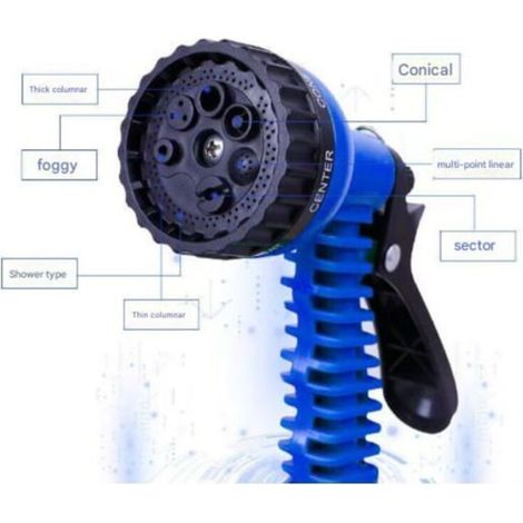 ®RisingFF Magic Hose 30m Dehnbarer Gartenschlauch Blau (1/4)