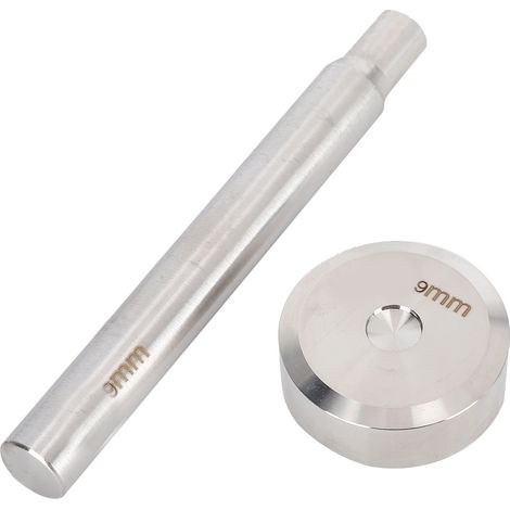 Kit d'installation de rivets double face 9mm pour travail du cuir, outil de pose de boutons avec base (1/5)
