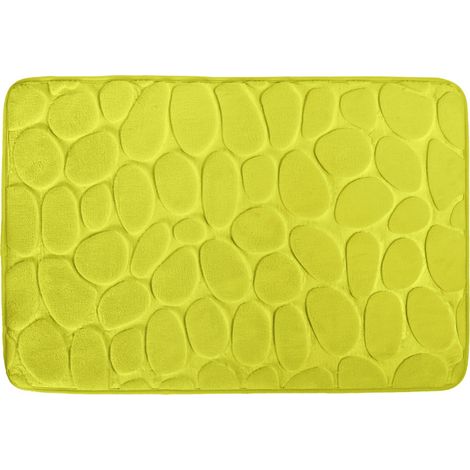 Alfombra de baño microfibra PEBBLE 50x80cm Verde Anís MSV (1/5)
