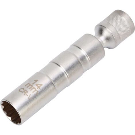 Douille magnétique rotative pour bougie d'allumage, 14 mm, 12 pans, entraînement 3/8", outil anti-vibrations pour séries 1, 3 et 5