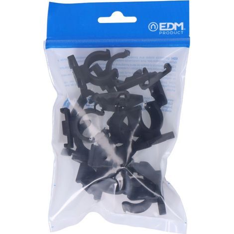 Confezione da 10 morsetti in nylon nero EDM M-20 per Ferroplast