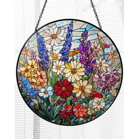 Attrape-soleil fleurs sauvages 30 cm, décoration maison