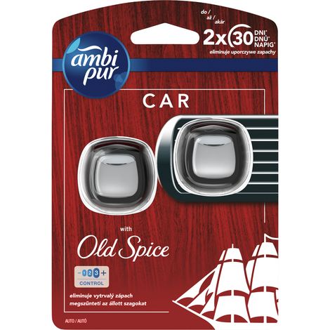 Ambi Pur Old Spice: Deodorante per auto, 2 pezzi.