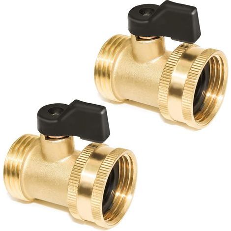Vanne Laiton 3/4 Vanne à sphère Robinet à tournant Avec manette pour Tuyau d'arrosage，25mm (2 Pièce) (1/5)