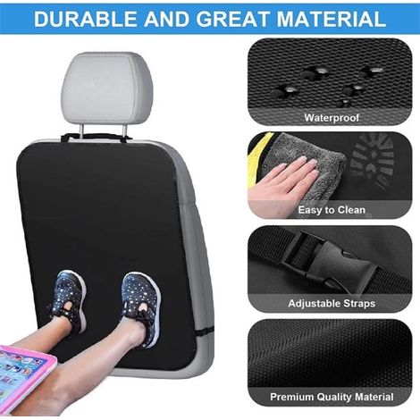Protector de respaldo para asiento de coche，almohadilla protectora，protector de respaldo para asiento delantero (2 piezas) (1/5)