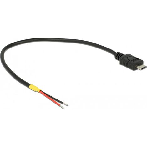 DELOCK USB Mikro-B St - 2x offene Kabelenden Strom 0.2m (85541)