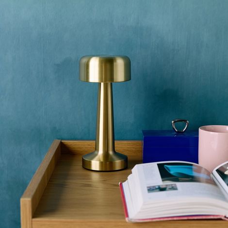 Lampe de table intérieur LED métal doré Ø9cm David (1/5)