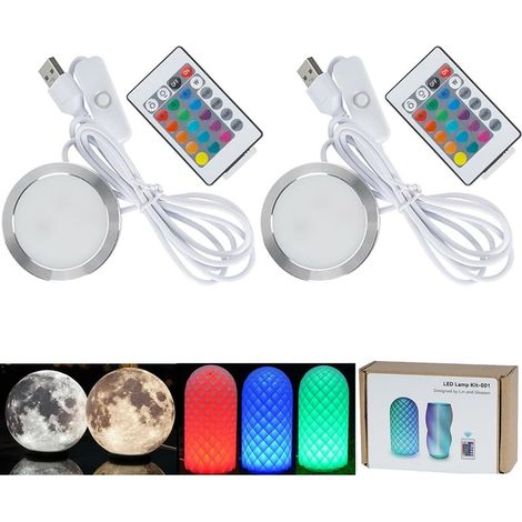 Kit de lampe LED RGB avec télécommande 001 avec mémorisation des paramètres de couleur en cas de panne de courant pour bambou Lab H2D/X1/P1P/A1 mini avec fonction de mémorisation des couleurs (1/5)