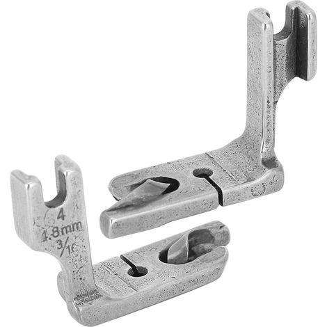 Pied-de-biche, 2 pièces Pied d'ourlet Accessoires de Machine à Coudre à Point noué Industriel Pied d'ourlet roulé Plat 3/16, pour Machine à Coudre Industrielle (1/5)