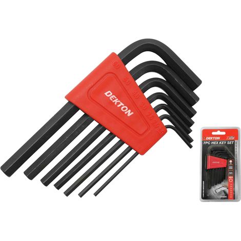 Dekton DT85526 7 Piece Black Hex Key Set Includes Handy Key Holder (1/3)
