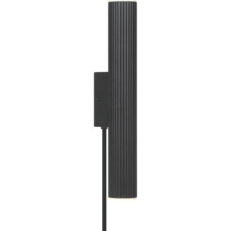 Nordlux Applique murale VICO Long aluminium noir H35 IP20 GU10 intérieur (1/5)