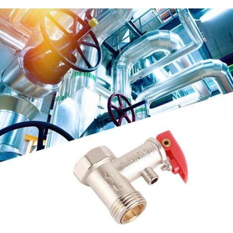1Safety valve for water heater nickel-plated brass 0.9MPa G1/2in-- (1/5)