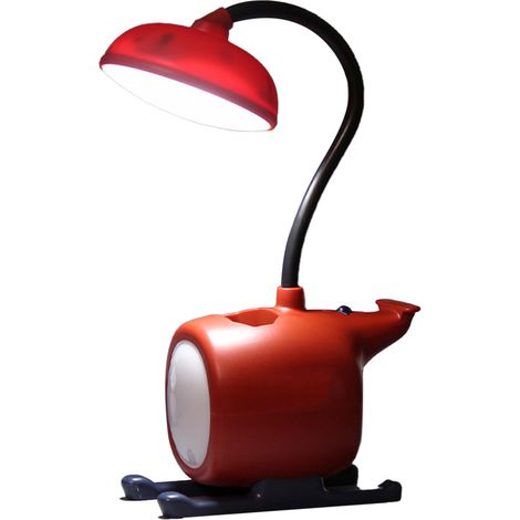 Ortviai Lampe de Bureau LED en Forme d'Avion Rechargeable et Pliable – Rouge, Protection des Yeux, ABS (1/5)