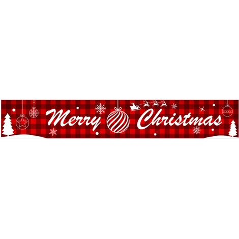 Grande bannière Joyeux Noël Décoration extérieure de Noël 120 "x 20" Énorme panneau de cour Ornement Jardin Maison Clôture Garage Cadeaux intérieurs YMYNY (1/2)