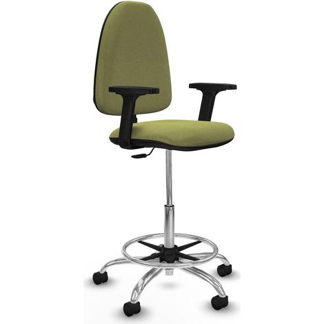 Piqueras y Crespo B2D05RN Chaise de Bureau Verte Chromée