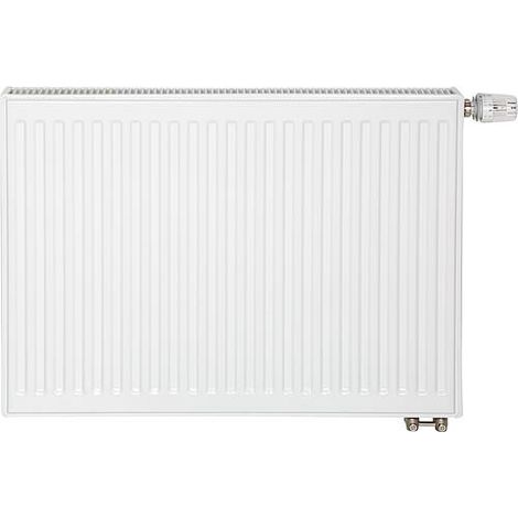 Radiateur profilé PLATTELLA V6 L raccordement standard 6-raccords, Type 21/400/1000, couleur blanc RAL 9016