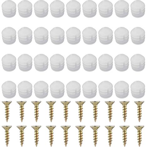 Lot de 80 chevilles à charnière en plastique avec vis M4 x 16 mm - Chevilles en plastique - Fer nickelé - Chevilles d'extension pour réparation de meubles d'armoire (1/5)