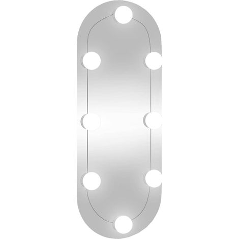 Maison Exclusive - Wandspiegel mit LED-Leuchten 20x50 cm Glas Ova