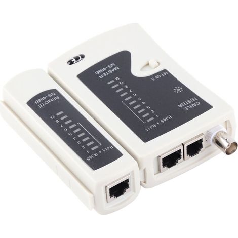 Testeur de Câble Universel BNC/RJ45/RJ11 NS‑468B - avec Sac de Rangement, Alimentation 9V (1/5)