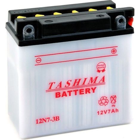 Batterie Plomb Tashima 12v, 7a. L: 135, L: 75, H:133mm, + à Droite Pour Motos. (livrée Avec Acide Séparé). - Batterie à Mettre E