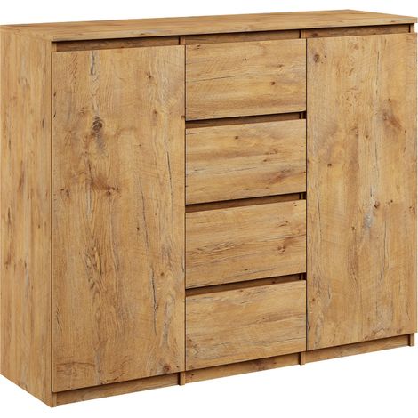 Kommode 4 Schubladen, 2 Schränke, 120cm, artistan Sideboard Bella (1/5)