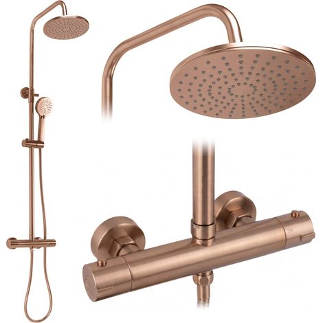 Rea Kit De Douche Avec Thermostat Parot Light Brush Copper (1/5)