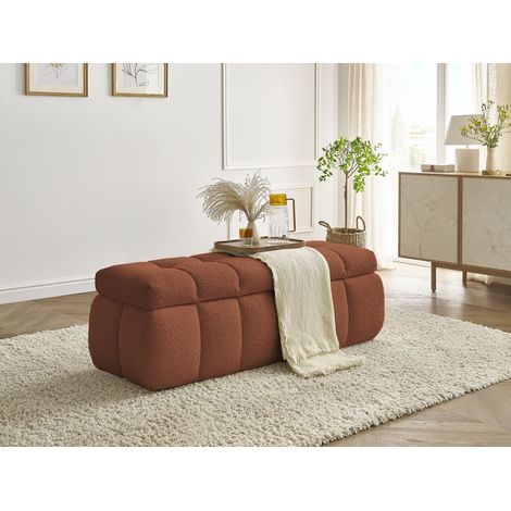 BOBOCHIC - Bout de lit MONT-BLANC tissu bouclette   Orange (1/5)