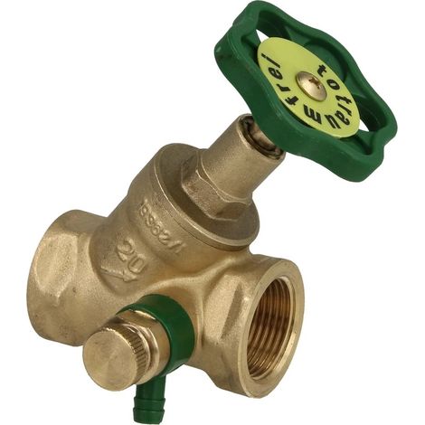 Soupape à siège incliné 3/4'' FF avec purge et broche montante