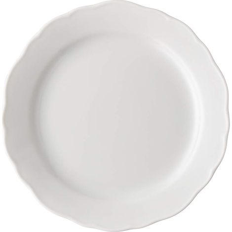 Assiette Petit-Déjeuner, avec Aile, Porcelaine, Blanc, Passe au Lave-