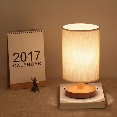 Klassische Schreibtischlampe aus Holz, Augenschutz, USB-aufladbar, zylindrische Form, Leuchte (1/4)