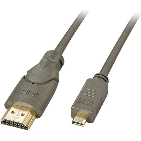 Câbles et adaptateurs audio vidéo LINDY HDMI to Micro HDMI Cable 2m Coonector type A to type D (1/2)