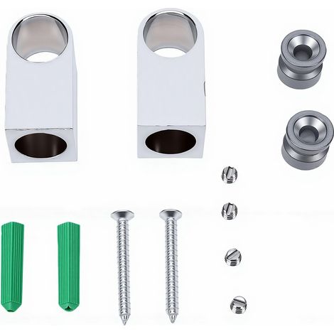 Support de tringle à rideaux BRRNOO 16 mm en acier inoxydable, douille ronde pour cuisine, salle de bain et dressing, installation facile. (1/5)