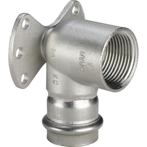 Viega Sanpress Inox Wandscheibe 437268 22mmxRp 1/2, Stahl nichtrostend, SC-Contur (1/3)